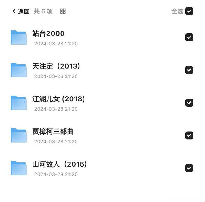 「贾樟柯【合集】」链接：