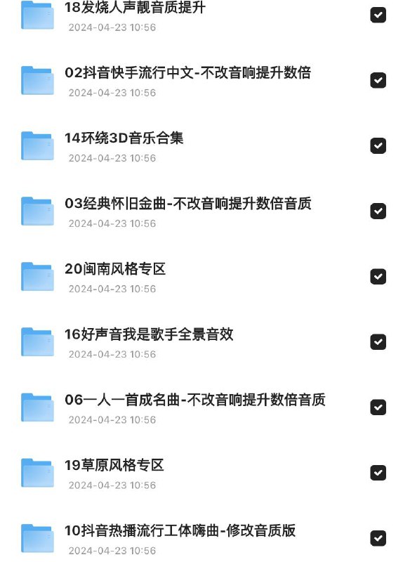 U盘车载专用（各种类型）【音频】链接：